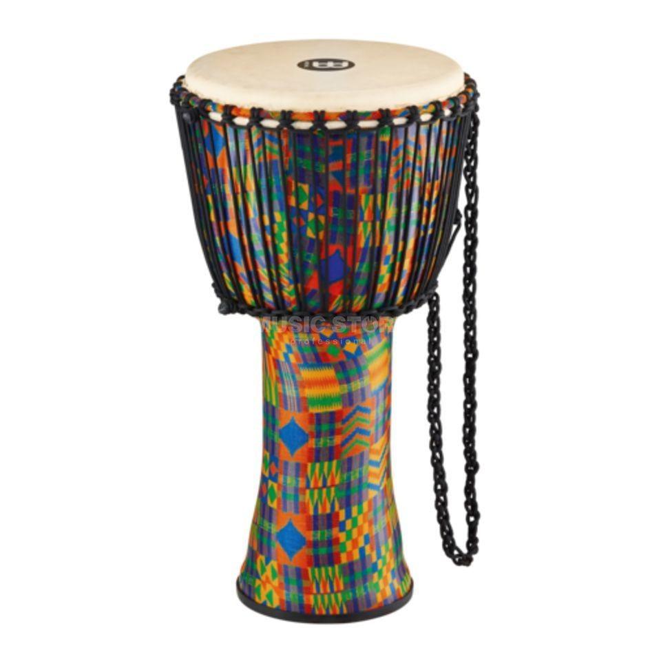MEINL PADJ2-L-F 12" Rope Tuned Travel Series Djembes, Synthetic Head (Patented), Kenyan Quilt