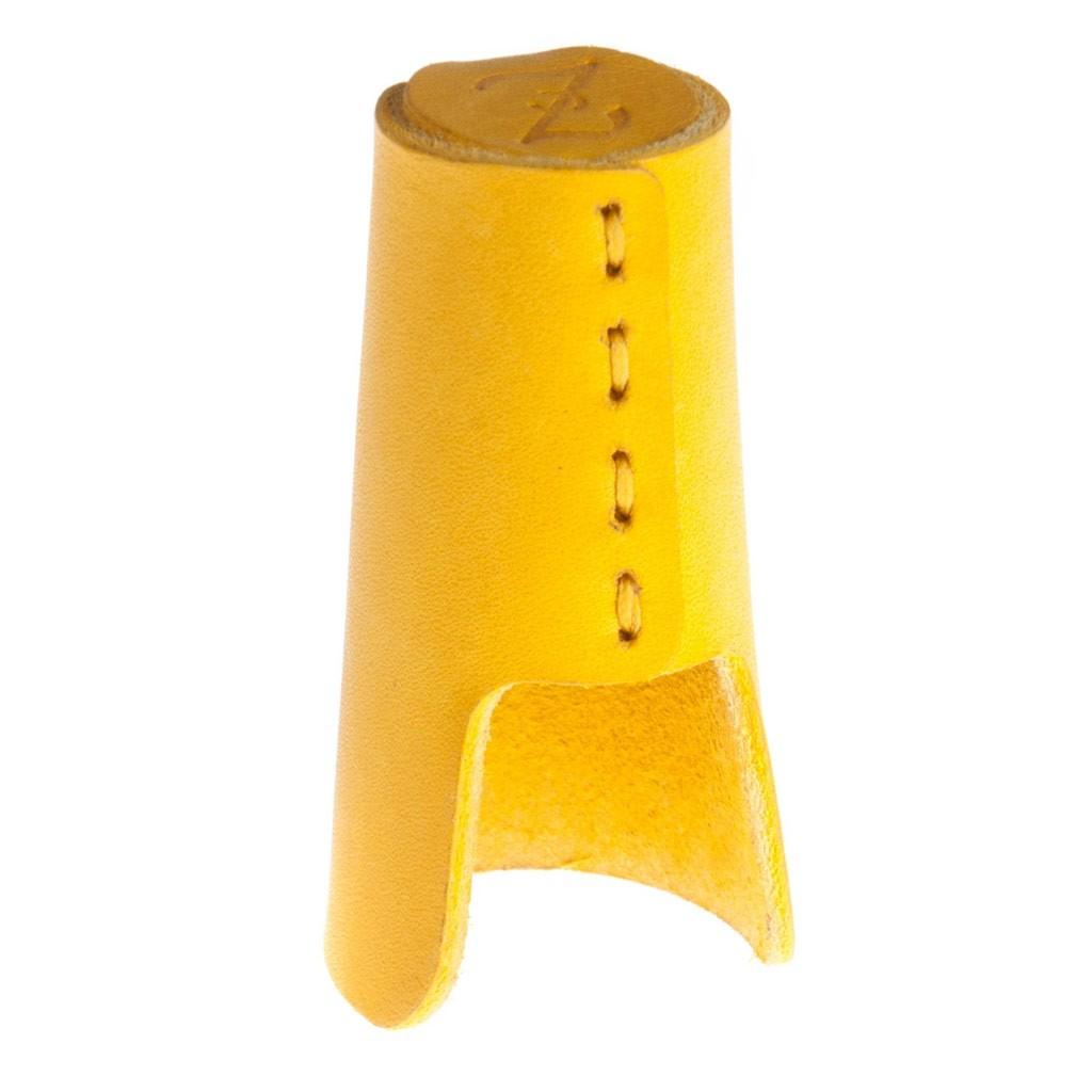 Zac ligature zb43 copribocchino giallo in cuoio per sax tenore