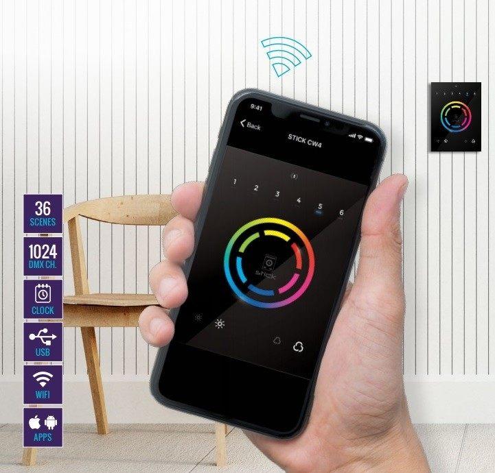 BEAMZ STICK-CW4 WiFi DMX Interface wallmo