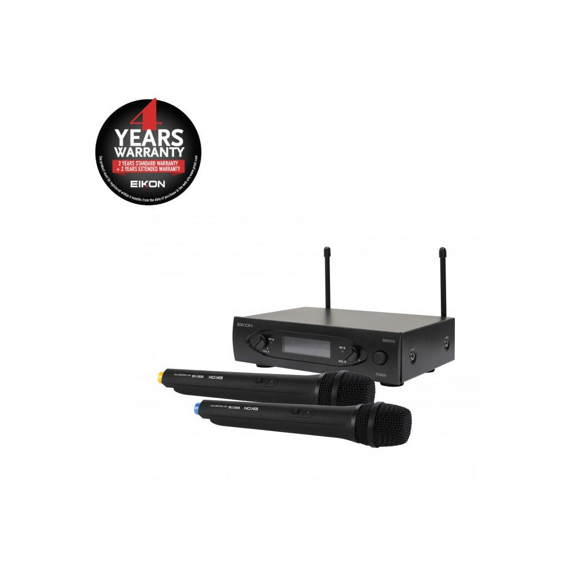 Eikon wm101dm v2 doppio radiomicrofono a mano