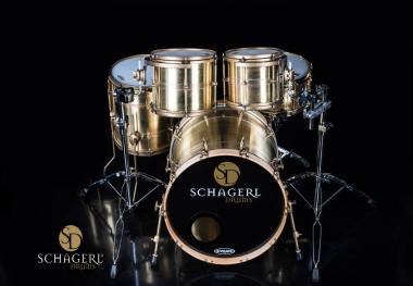 Schagerl Brass Series Studio Kit (shell set) 20 x16, 14x14, 12x08,10x07 - RAW