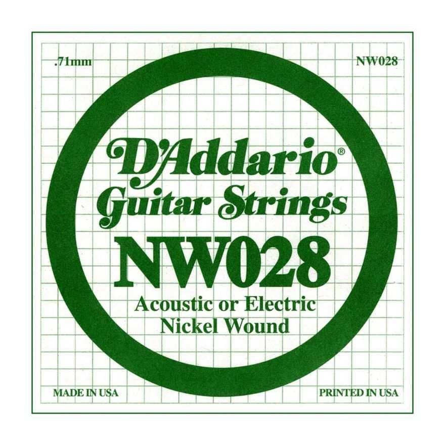 D'addario nw028 corda singola chitarra acustica / elettrica