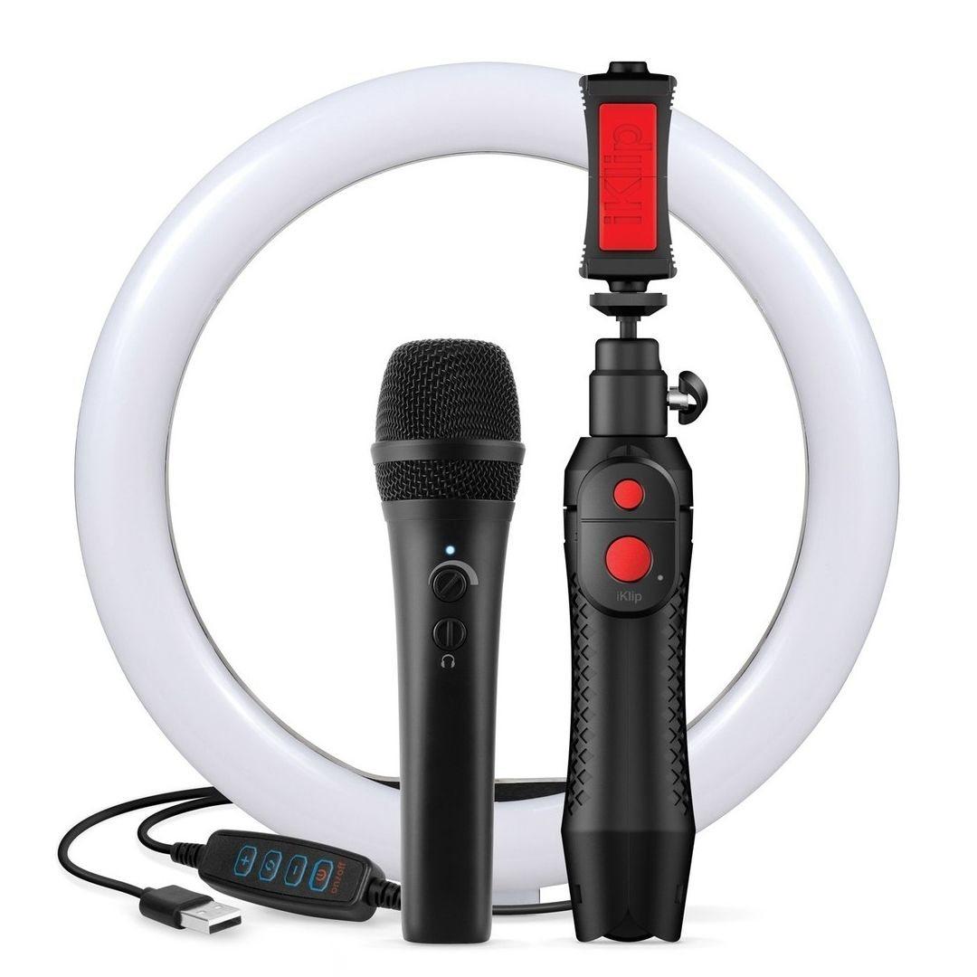 IK MULTIMEDIA iRig Video Creator HD Bundle - iRig Mic HD 2, iKlip Grip Pro led ring da 10"