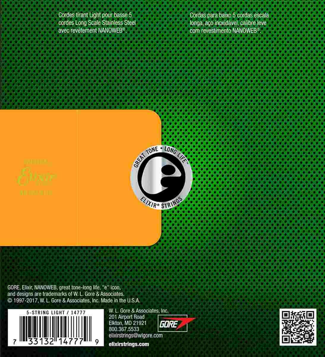 Elixir 14777 set corde basso elettrico