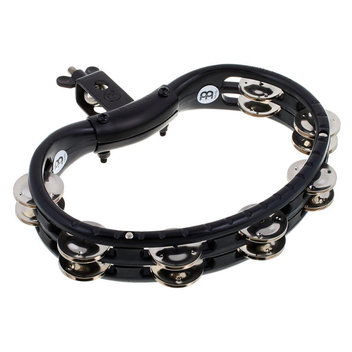 MEINL TMT2-BK Traditional Mountable ABS Tambourine, Black, Nickel Plated Steel Jingles