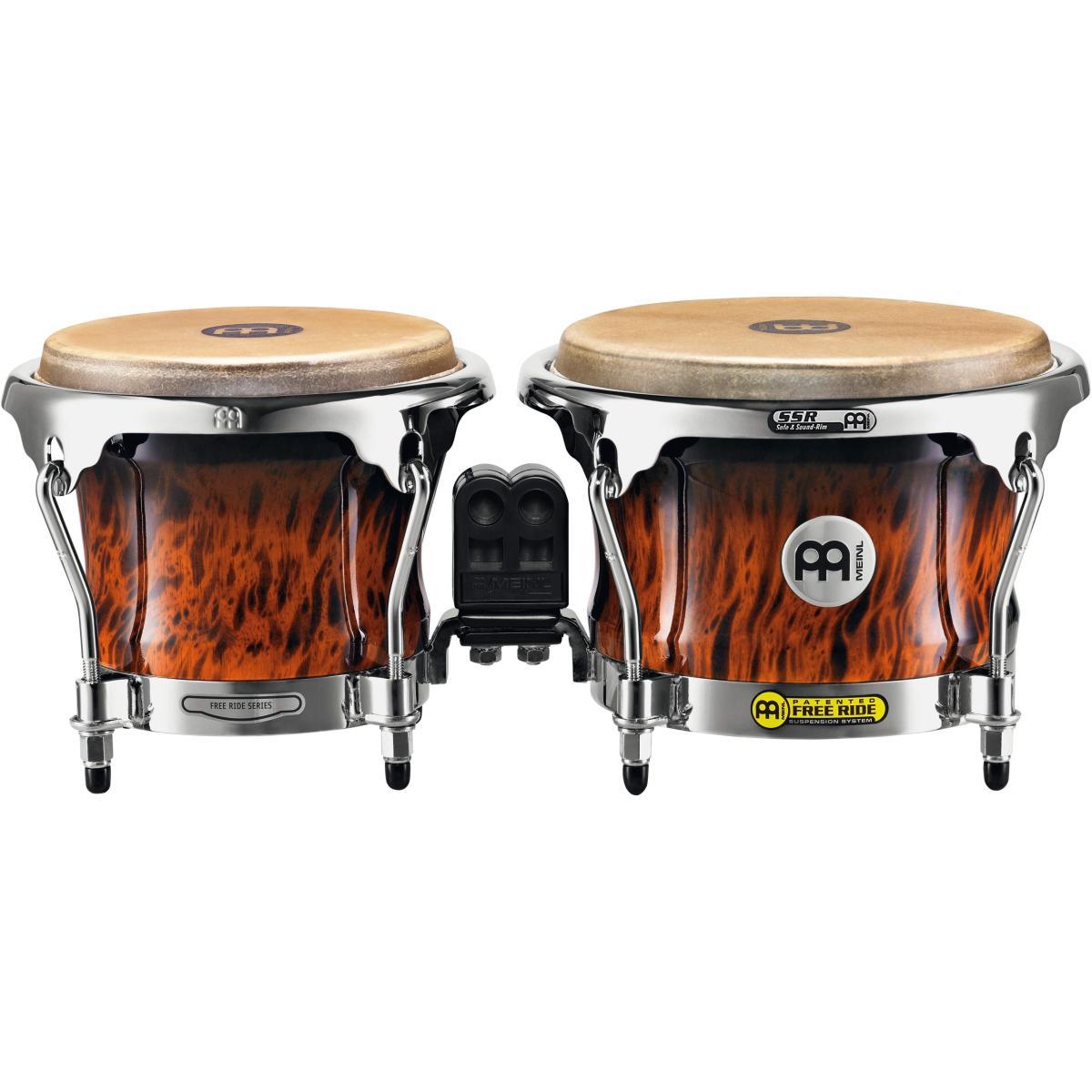 MEINL FWB400BB Professional Series FWB400 Wood Bongo, Brown Burl