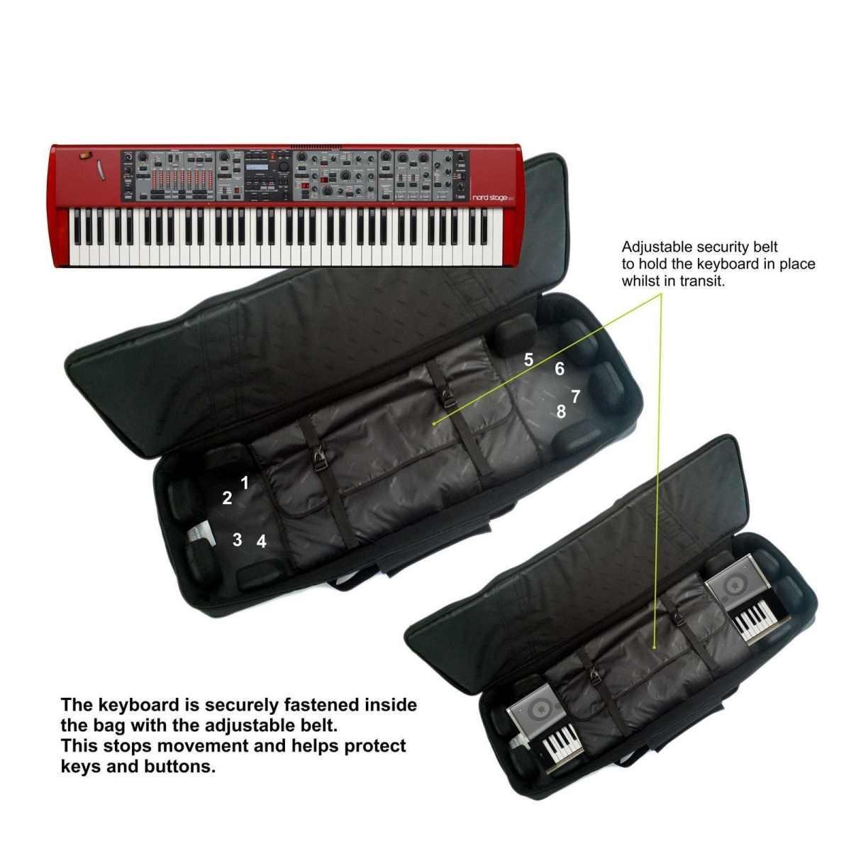 FUSION F3-29 K 16 B Custodia per tastiera 1530 x 530 x 230mm con ruote Black/Grey