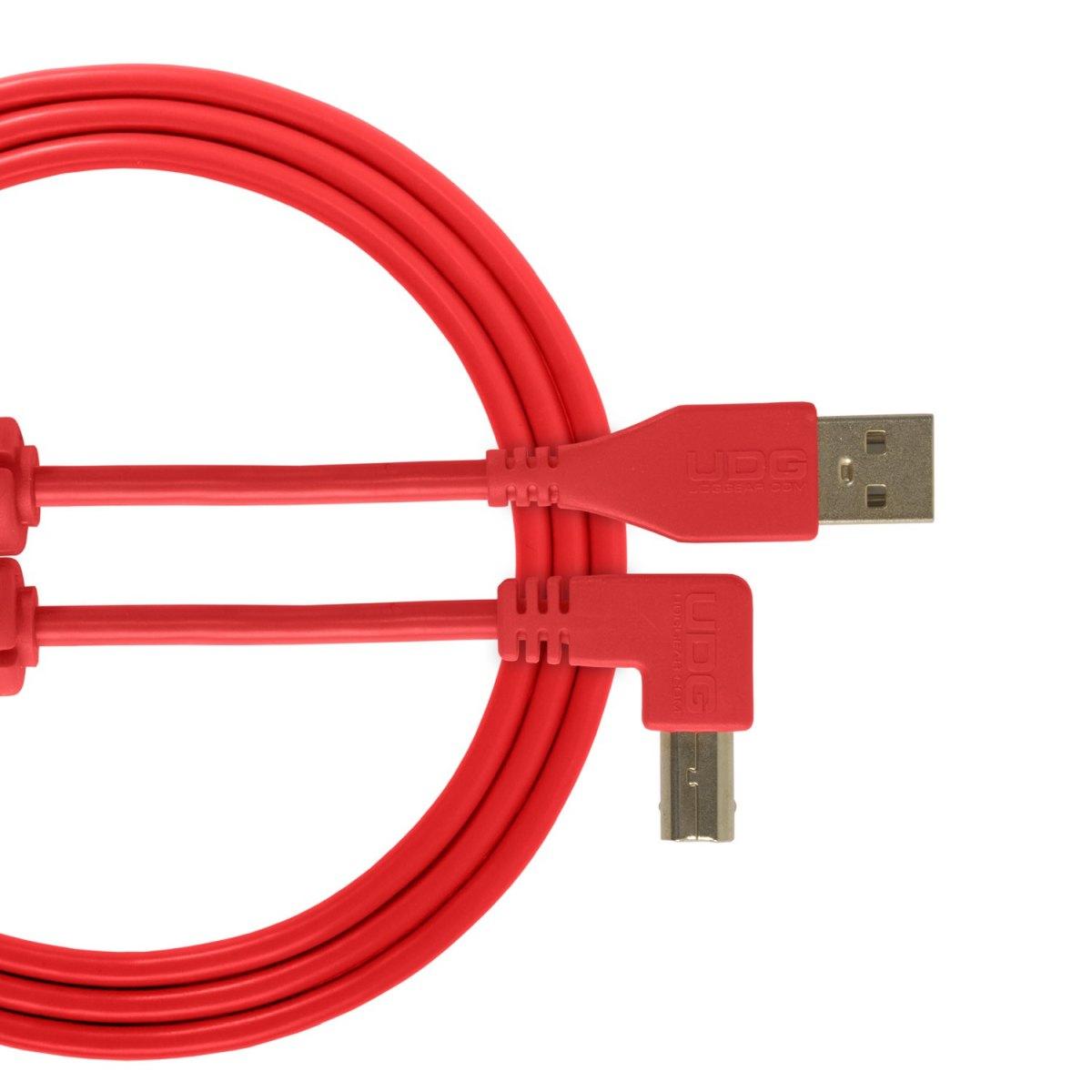 Udg u95004rd - ultimate cavo usb 2.0 a-b red angled 1m