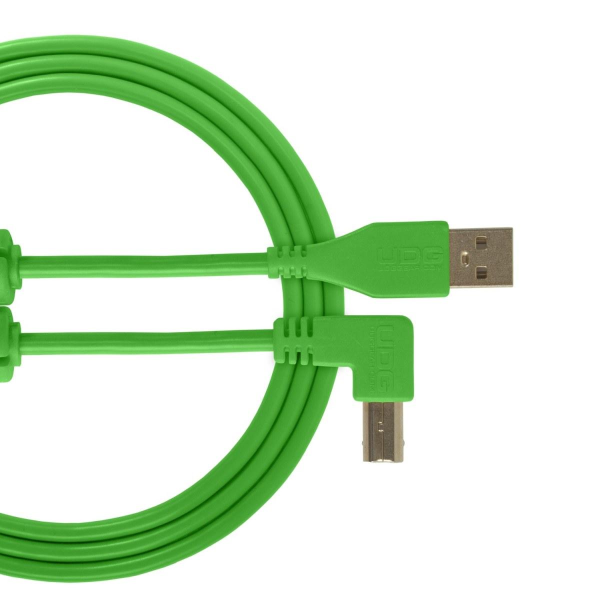 Udg u95004gr - ultimate cavo usb 2.0 a-b green angled 1m
