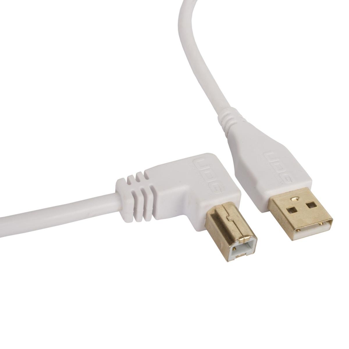 Udg u95004wh - ultimate cavo usb 2.0 a-b white angled 1m