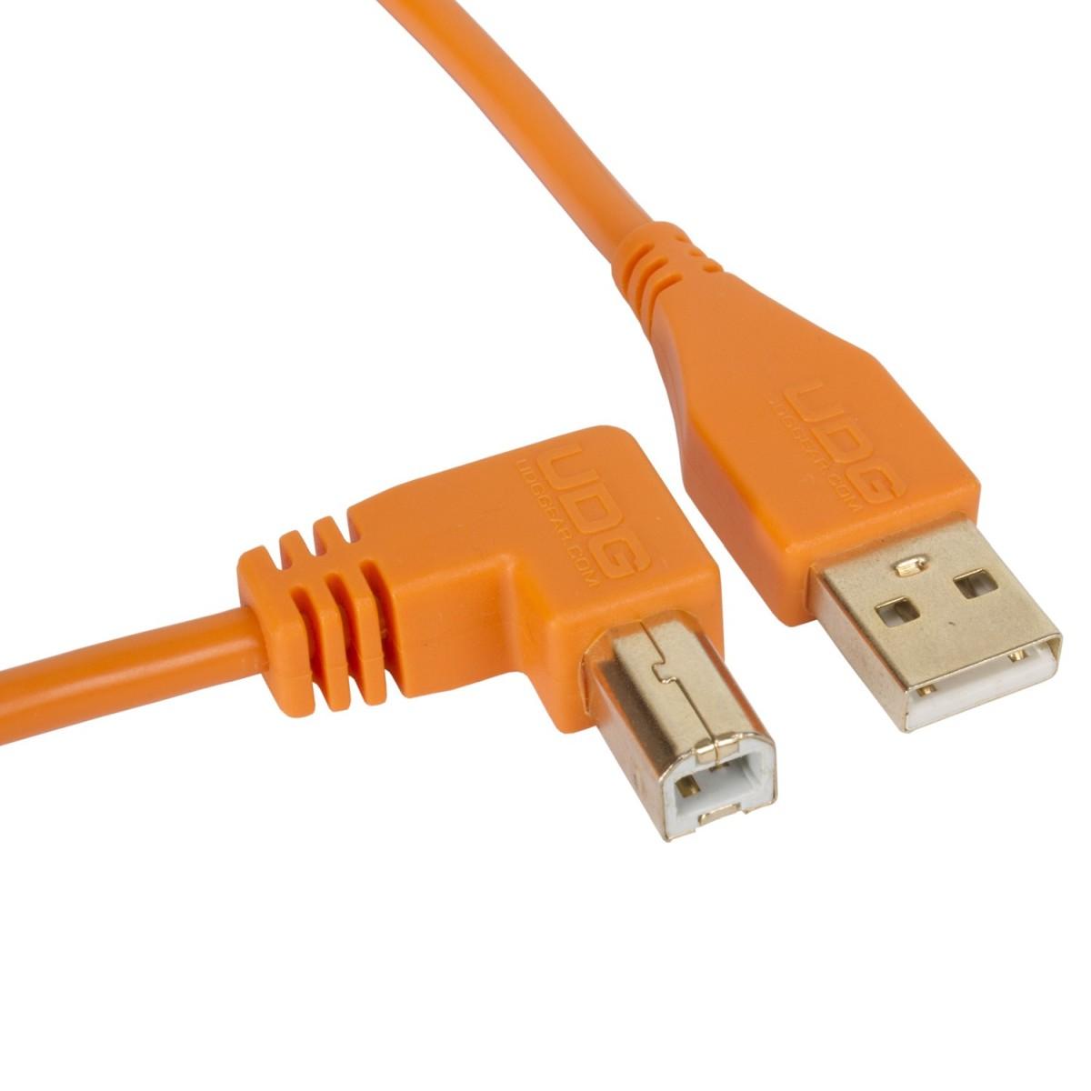 Udg u95005or - ultimate cavo usb 2.0 a-b orange angled 2m