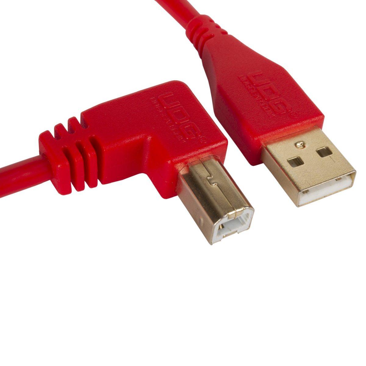 Udg u95006rd - ultimate cavo usb 2.0 a-b red angled 3m