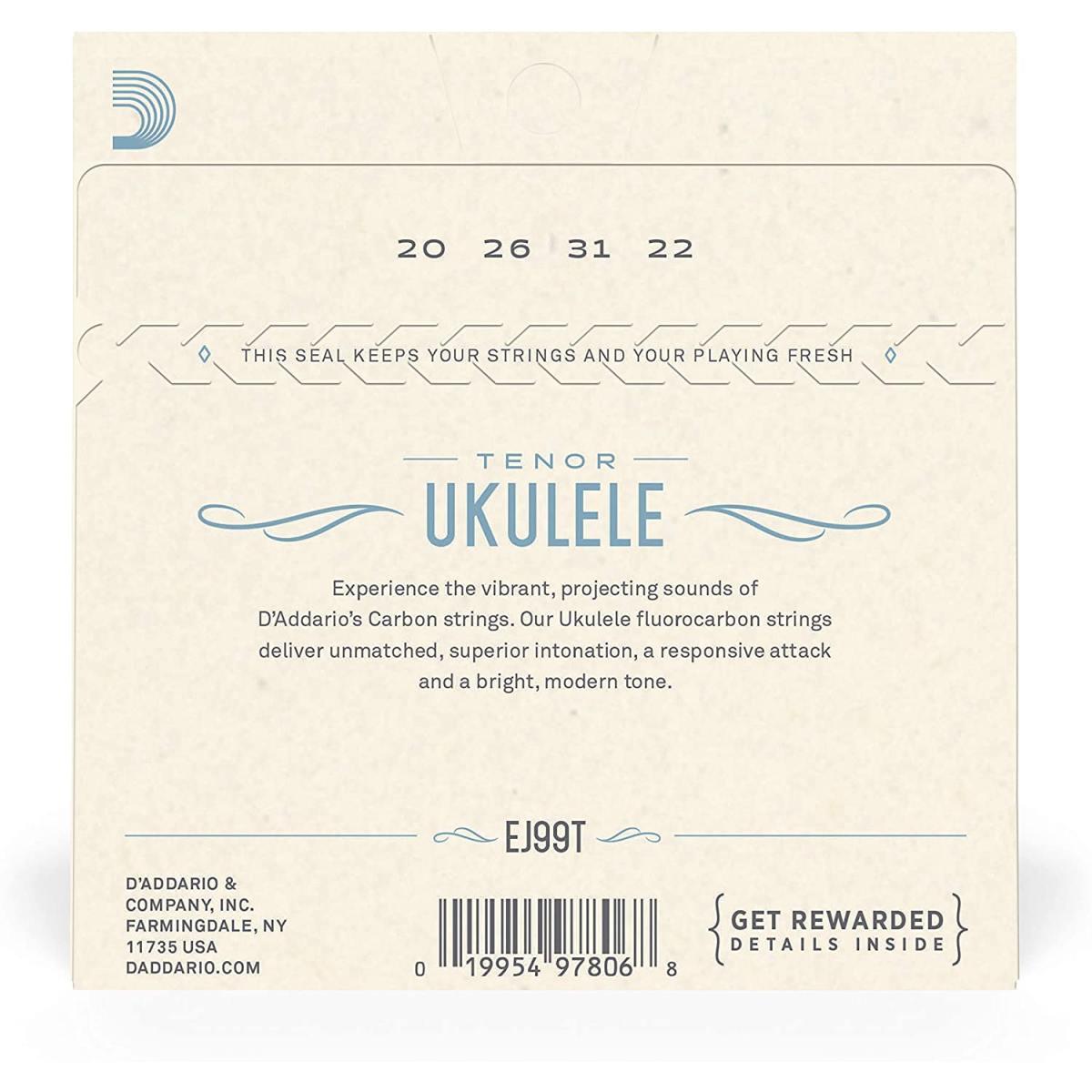 D'addario ej99t set corde ukulele tenore