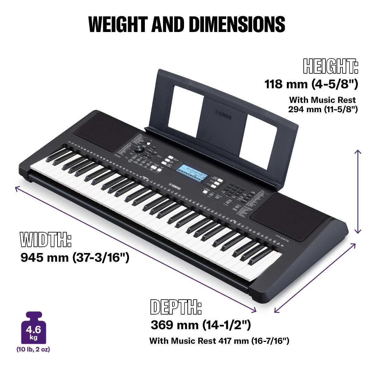 Yamaha psr e373 tastiera 61 tasti