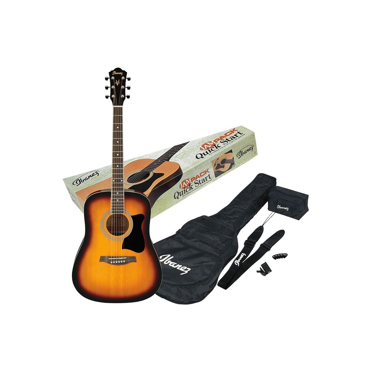 Ibanex v50njp violin sunburst kit chitarra acustica
