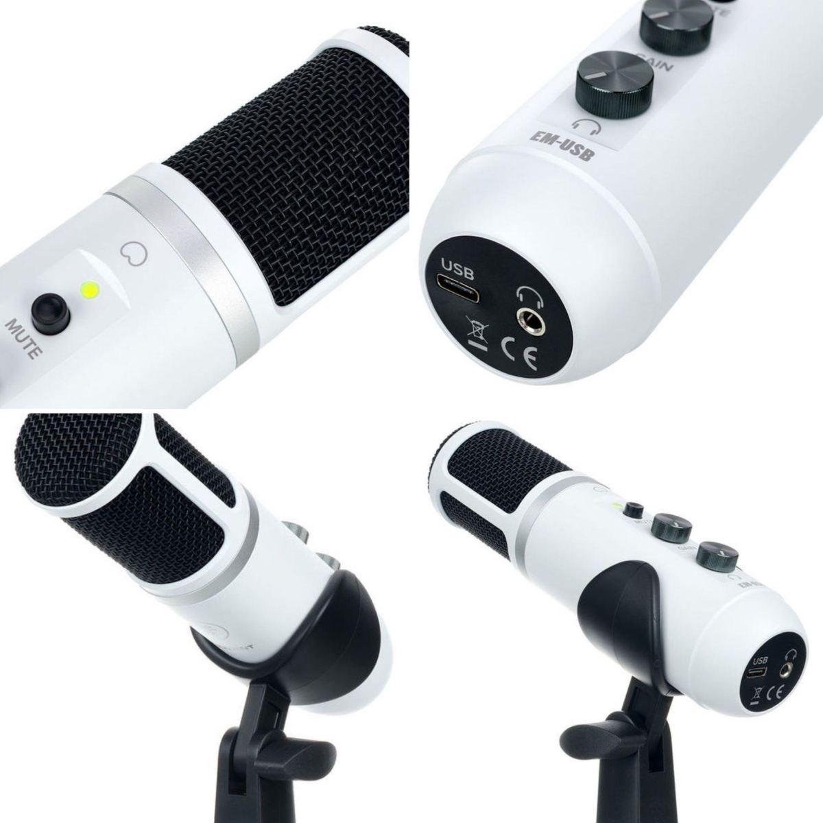 Mackie em-usb white microfono usb a condensatore da tavolo