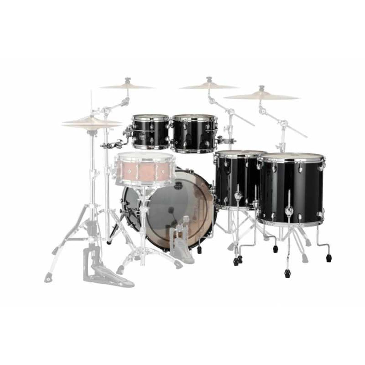 Mapex se628xbpb saturn evolution birch workhorse 5 pezzi piano black