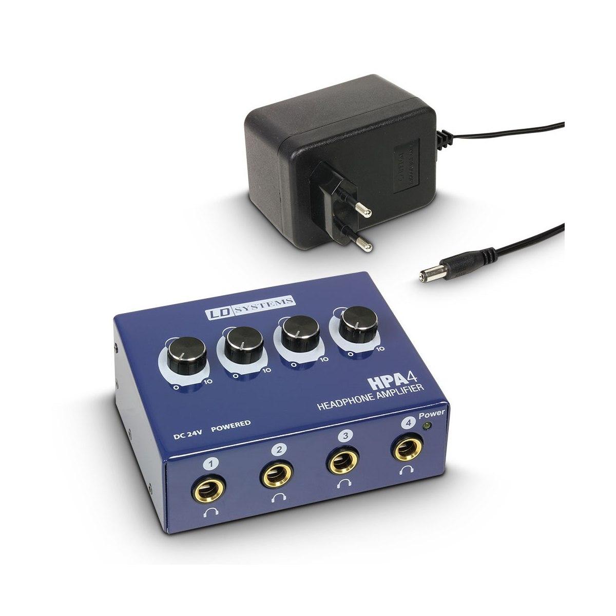 LD SYSTEMS HPA 4 - Amplificatore per Cuffie a 4 Canali