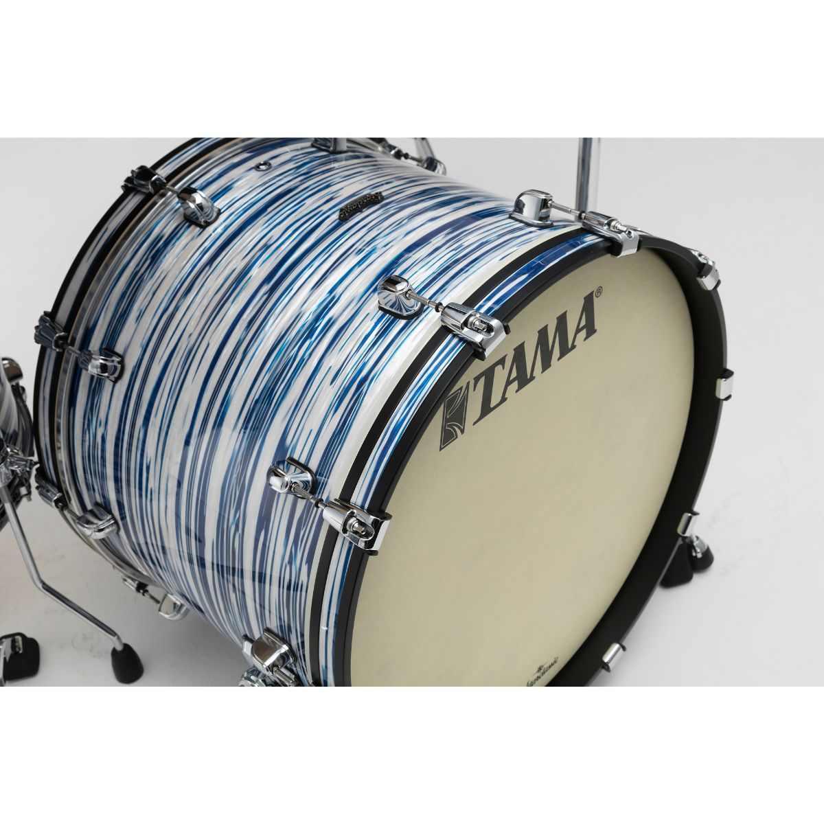 TAMA MR32CZS-BWO Starclassic Maple 3-pezzi shell pack cassa 22, Chrome Shell Hardware BLUE & WHITE OYSTER