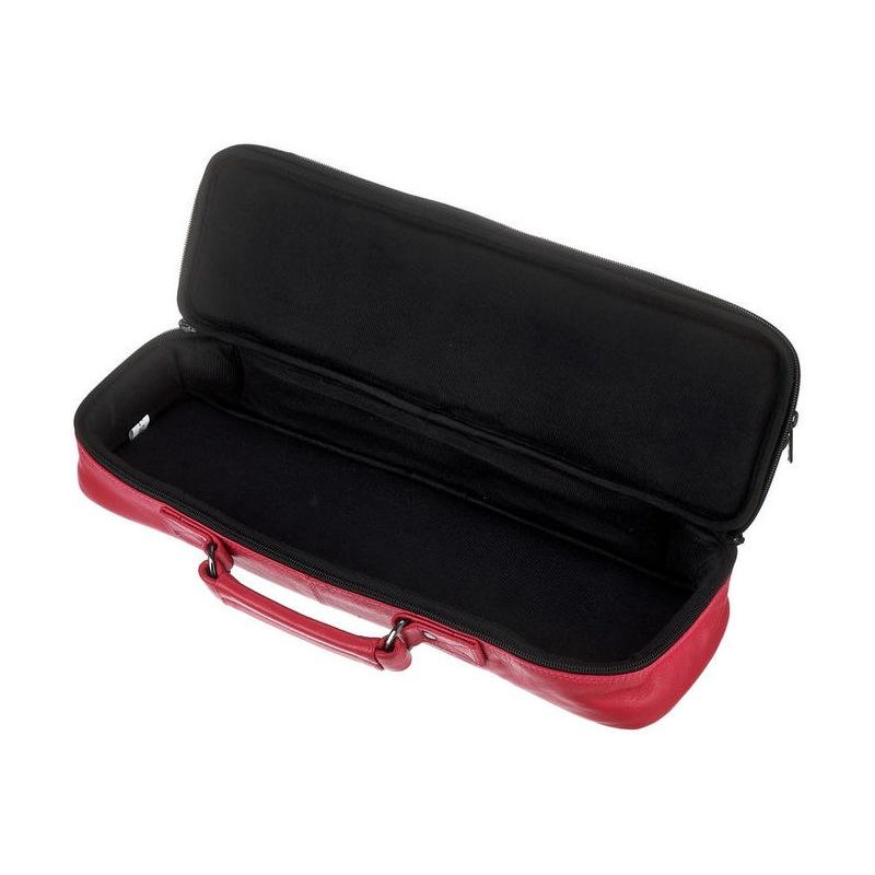 GARD 161-DMLP ULTRA CUSTODIA IN PELLE NERA E ROSSA PER FLAUTO e OTTAVINO