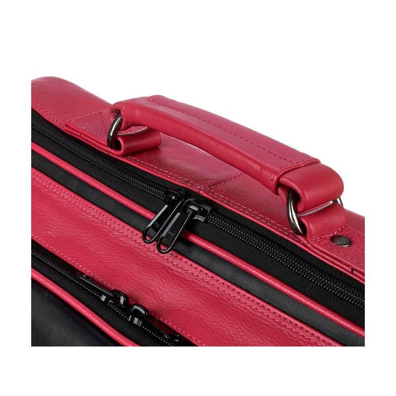 GARD 161-DMLP ULTRA CUSTODIA IN PELLE NERA E ROSSA PER FLAUTO e OTTAVINO