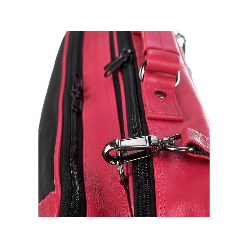 GARD 161-DMLP ULTRA CUSTODIA IN PELLE NERA E ROSSA PER FLAUTO e OTTAVINO