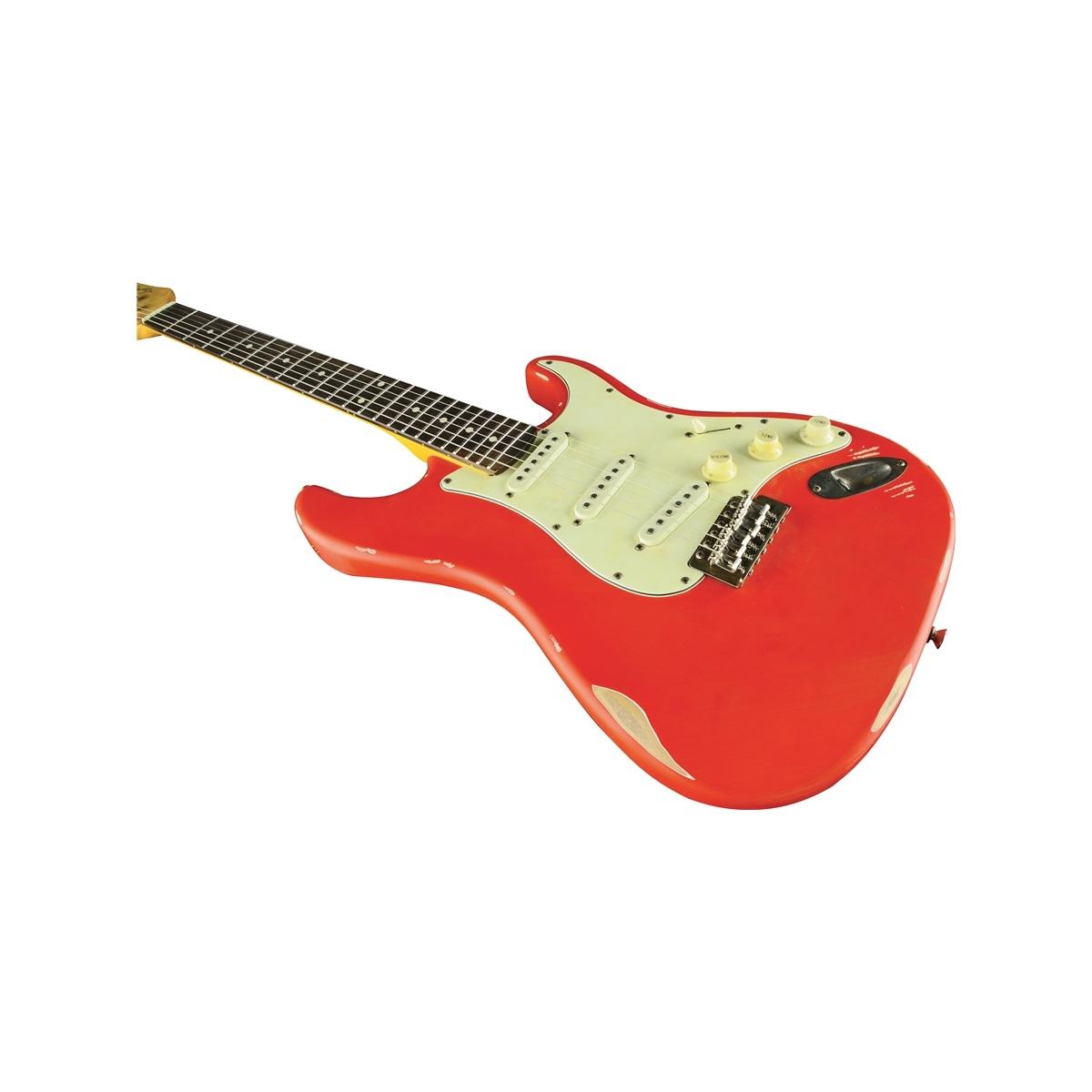 EKO GUITARS S-300 Relic Fiesta Red