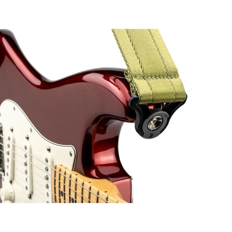 D'addario 50bal08 tracola moss green per chitarra con sistema auto lock