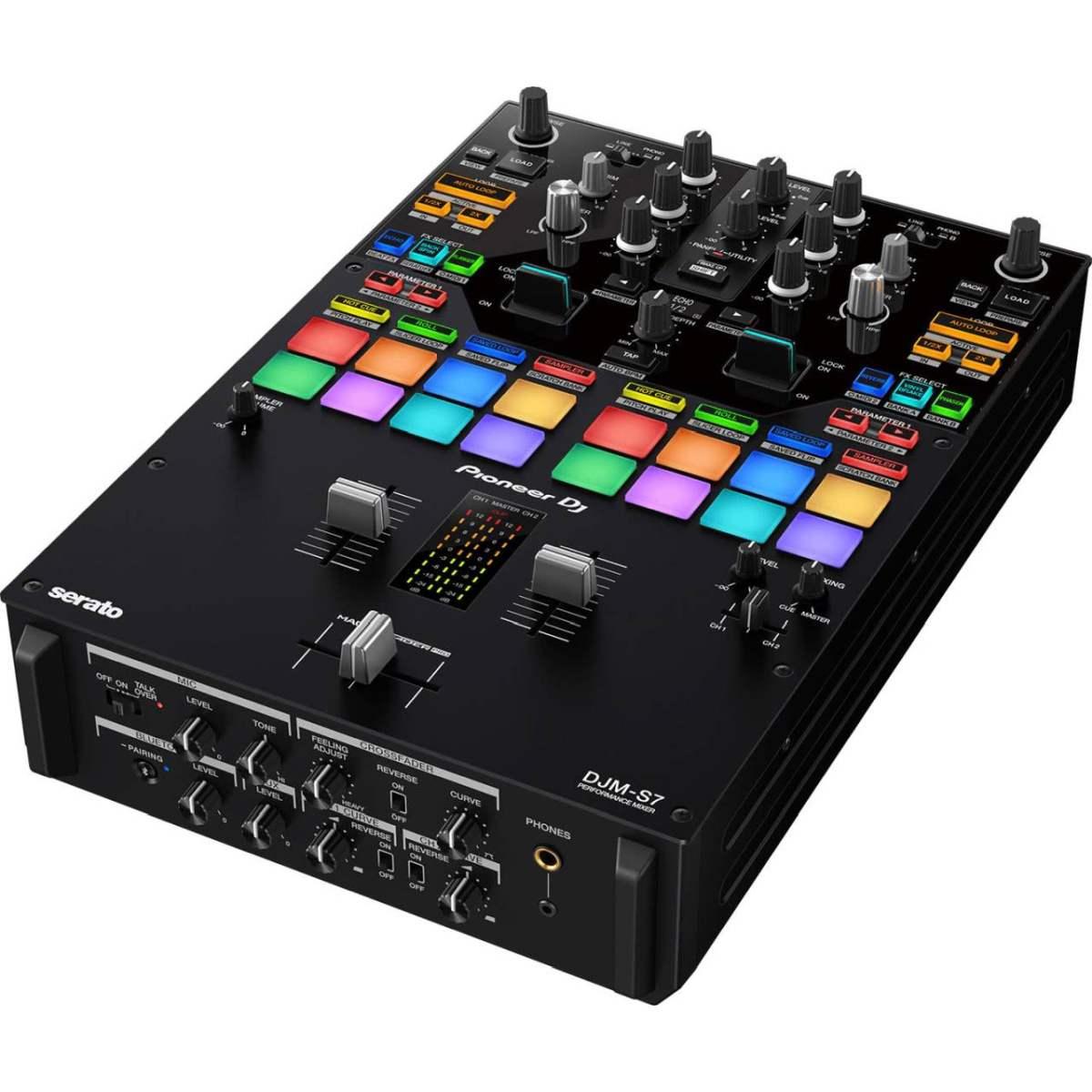 Pioneer djm-s7 mixer 2 canali con doppia interfaccia audio usb e bluetooth