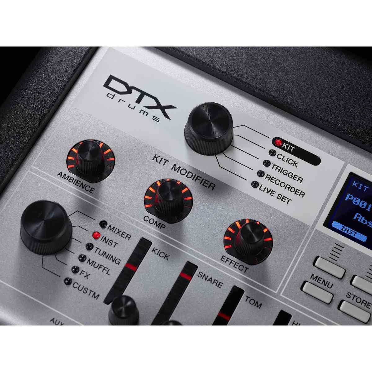 Yamaha dtx10k-xbf batteria elettronica pad silicone - black forest