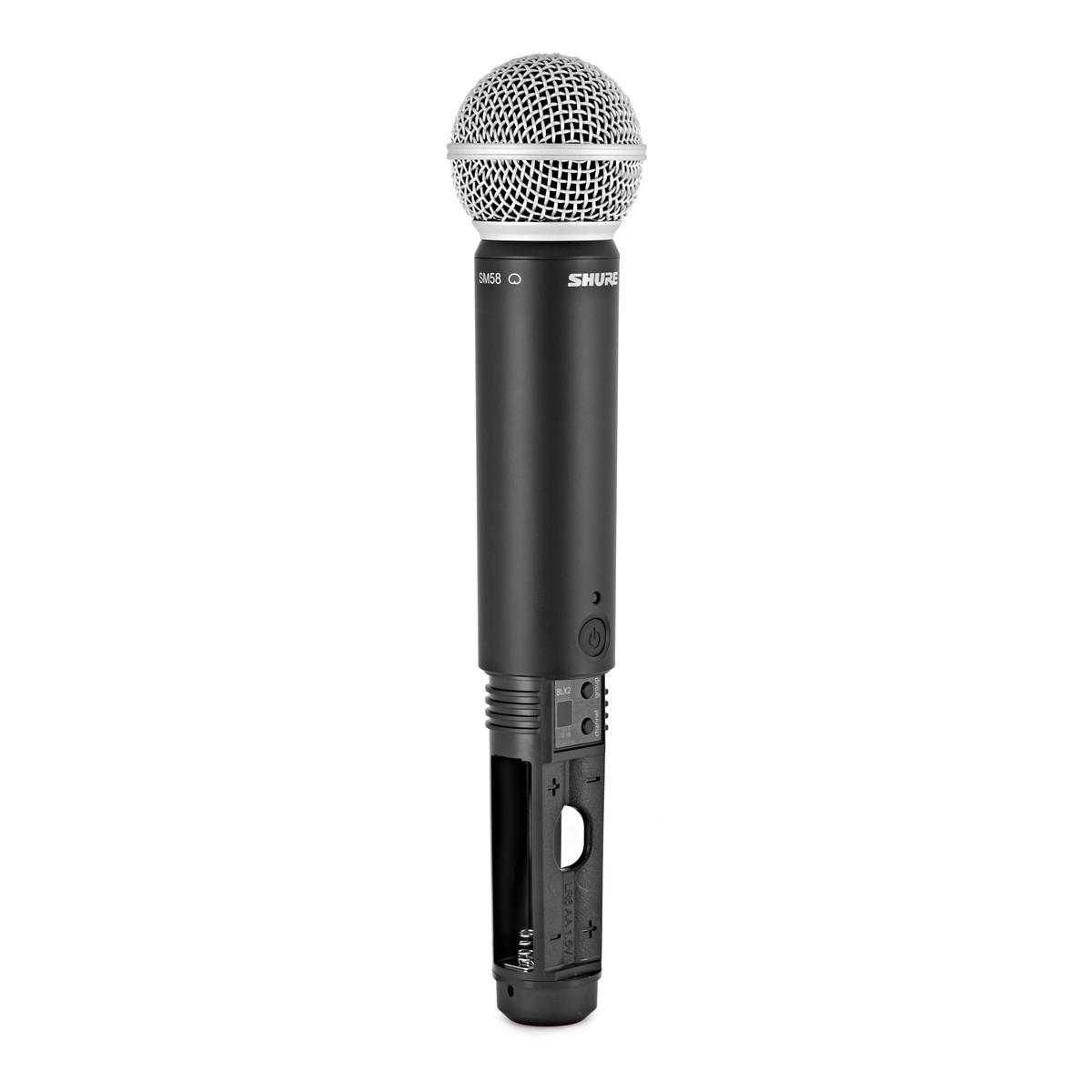Shure blx288e-sm58 radiomicrofono palmare cardioide wireless 2 canali