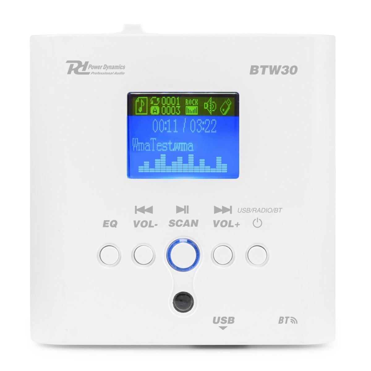 POWER DYNAMICS BTW30 Wall Player 2x15W BT