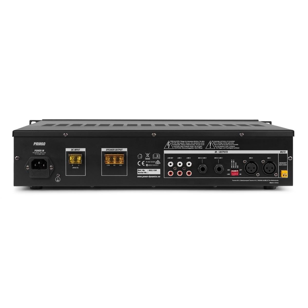 POWER DYNAMICS PRM60 100V Mixer-Amplifier 60W