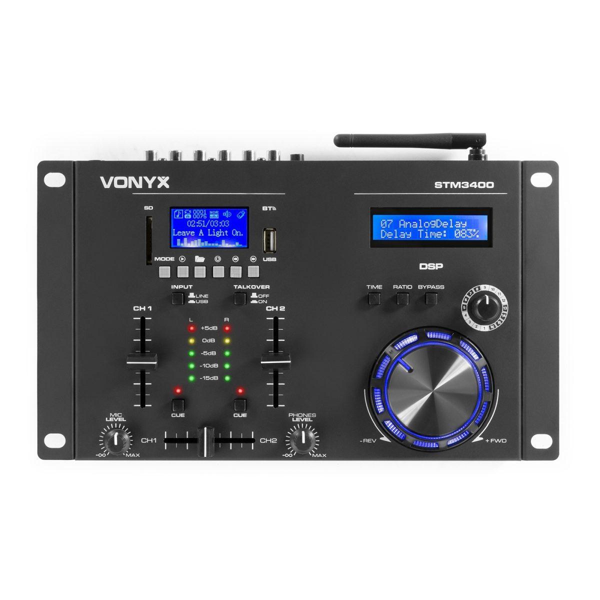VONYX STM3400 Mixer 2Ch USB/MP3 DSP Scrat