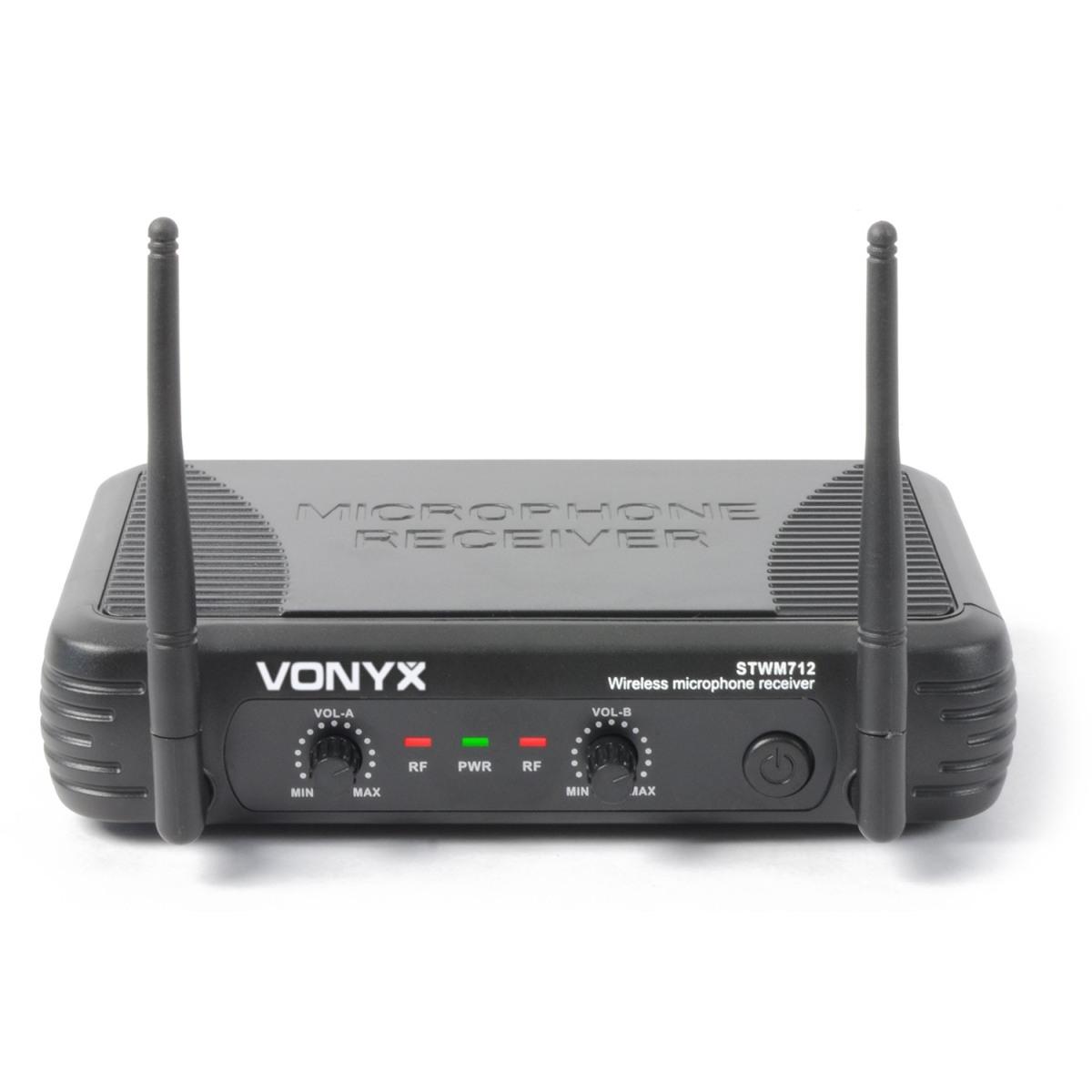 Vonyx stwm712 sistema microfonico vhf a 2 canali