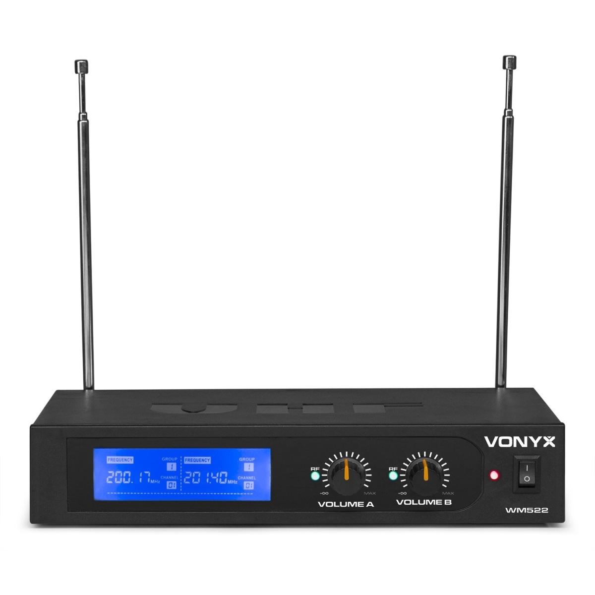 Vonyx wm522 set microfono vhf a 2 canali con 2 palmari