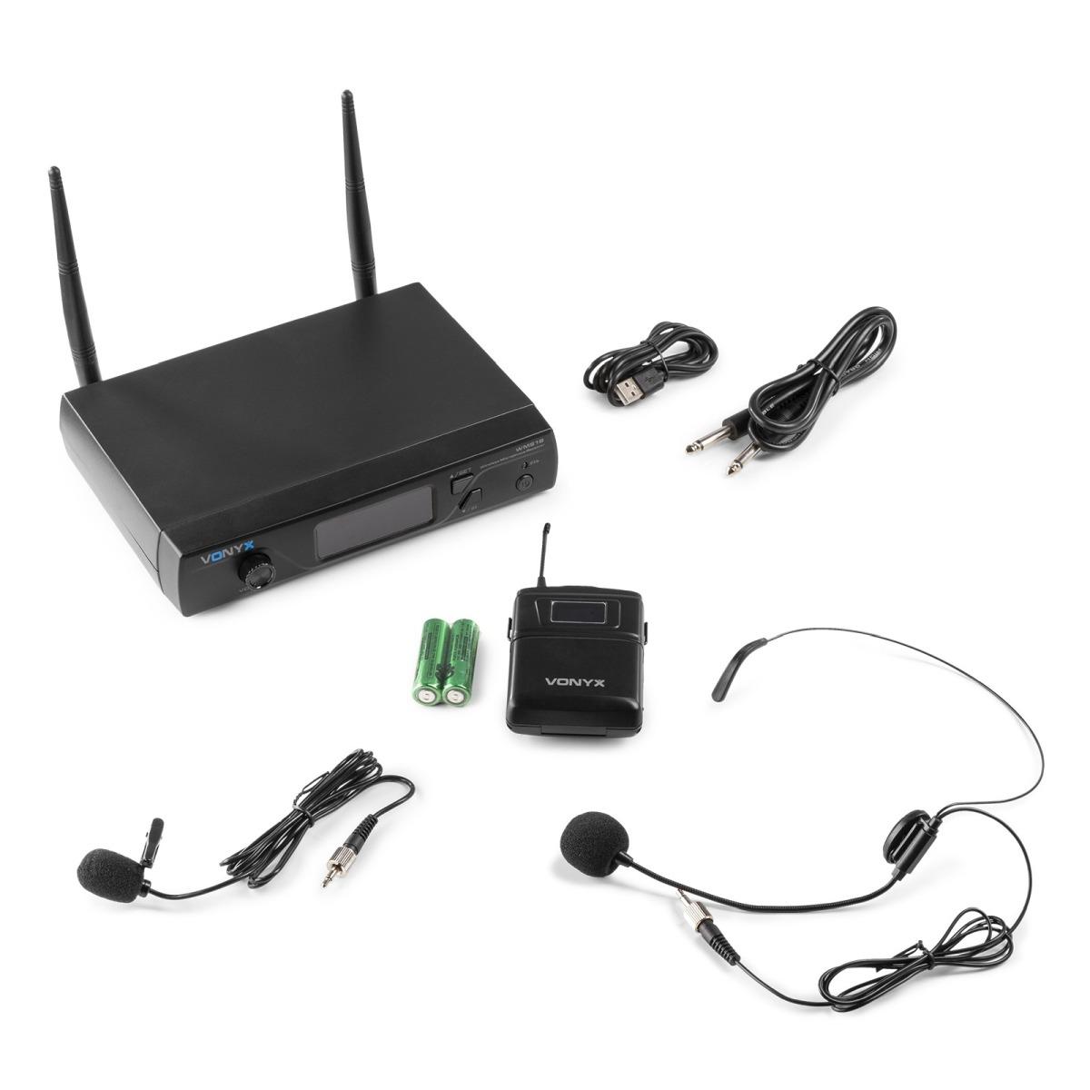 Vonyx wm61b microfono wireless uhf 16ch con 1 bodypack