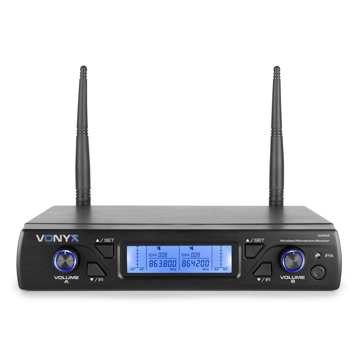 Vonyx wm62b microfono wireless uhf 16ch con 2 bodypack