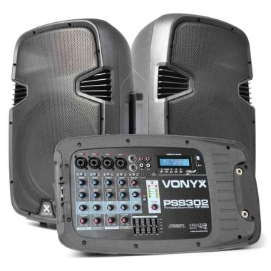 VONYX PSS302 SET AUDIO PORTATILE 10" SD/USB/MP3/BT CON SUPPORTI