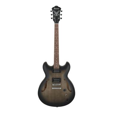 Ibanez as53tkf transparent black flat chitarra semiacustica