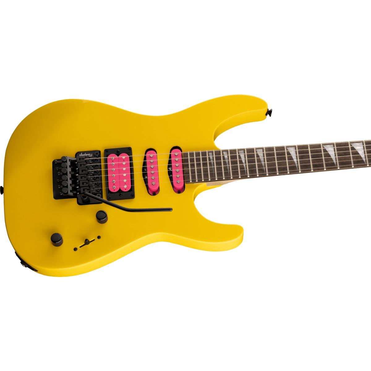 Jackson dk3xr dinky caution yellow hss chitarra elettrica