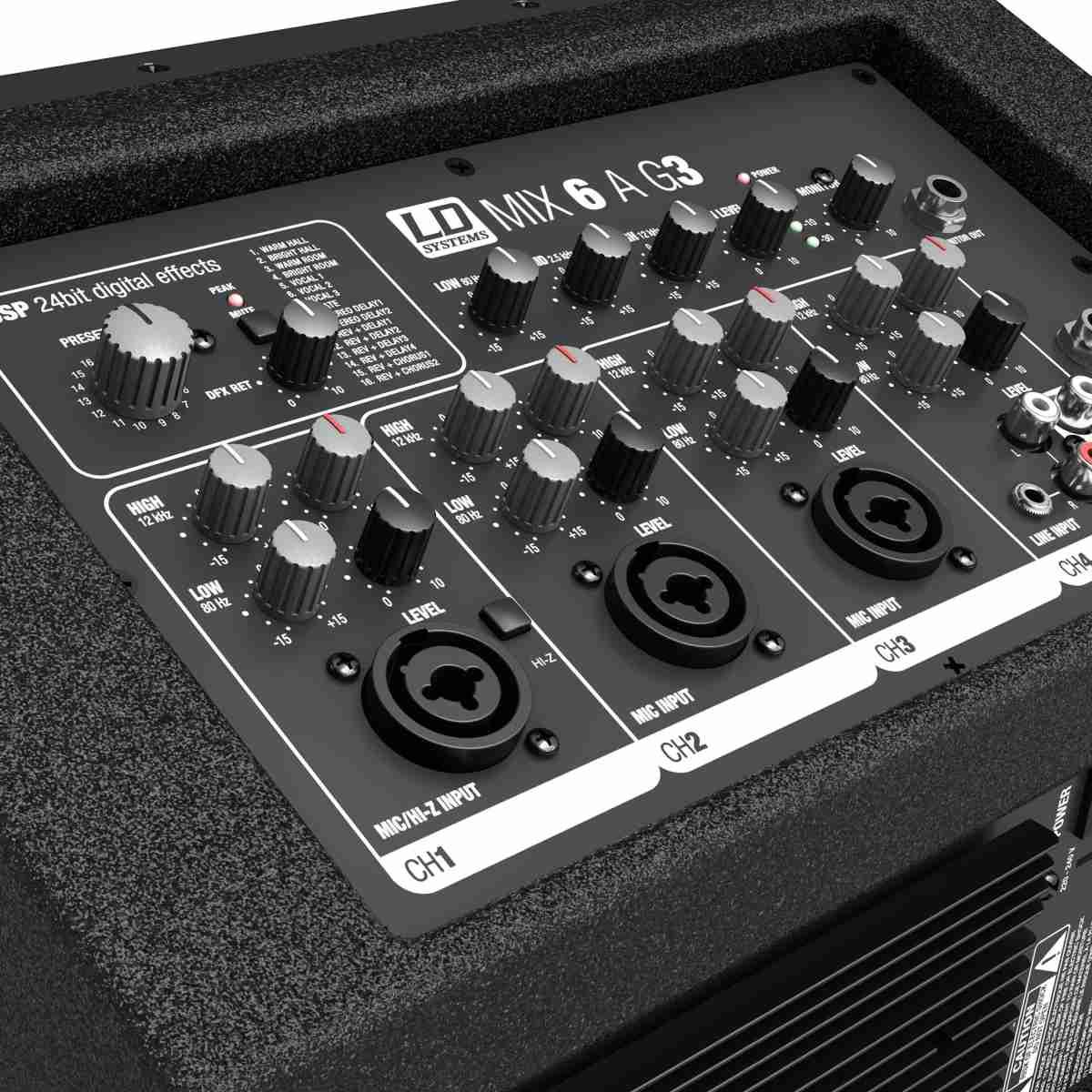 LD Systems MIX 6 A G3 Altoparlante Attivo 2 Vie con Mixer Integrato