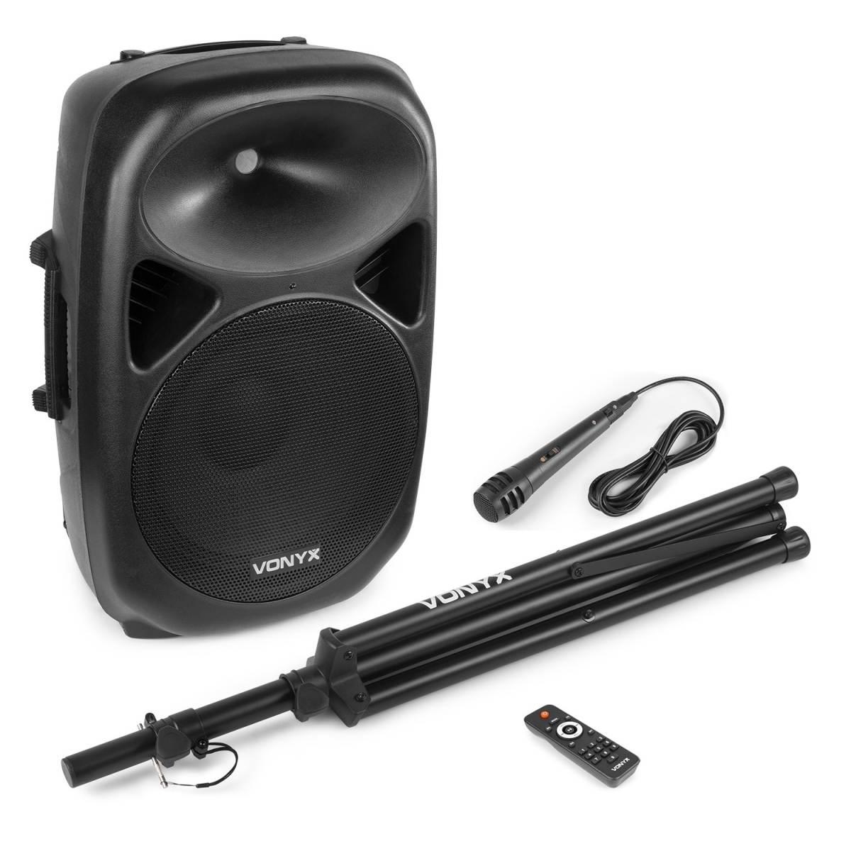 Vonyx sps15a kit altoparlante attivo mp3 15? con supporto