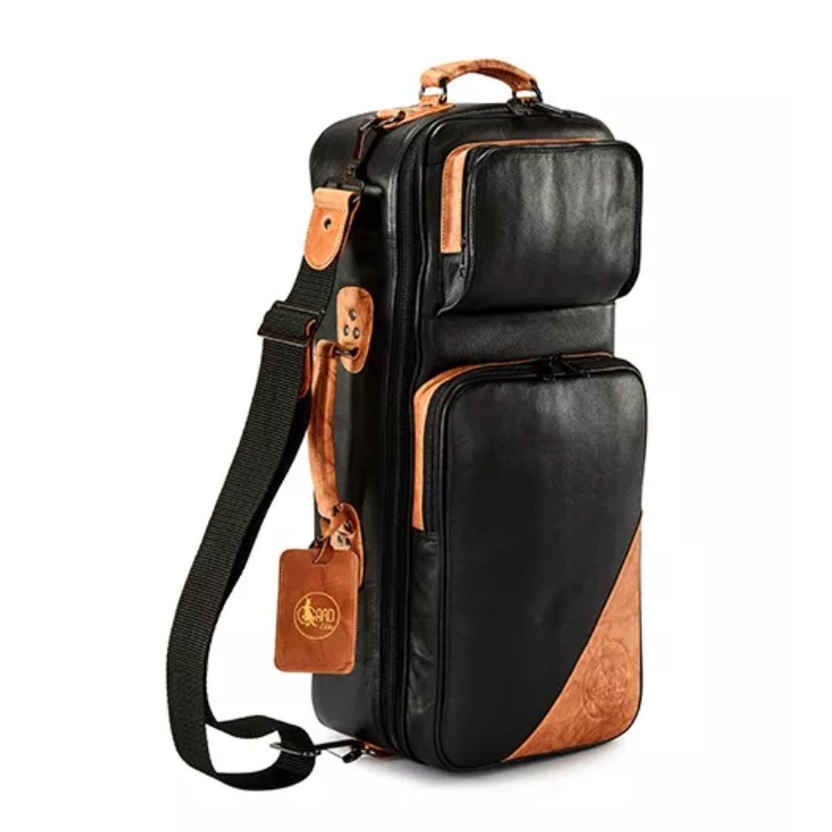 Gard 4 eclk compact custodia nera per due trombe con inserti in pelle