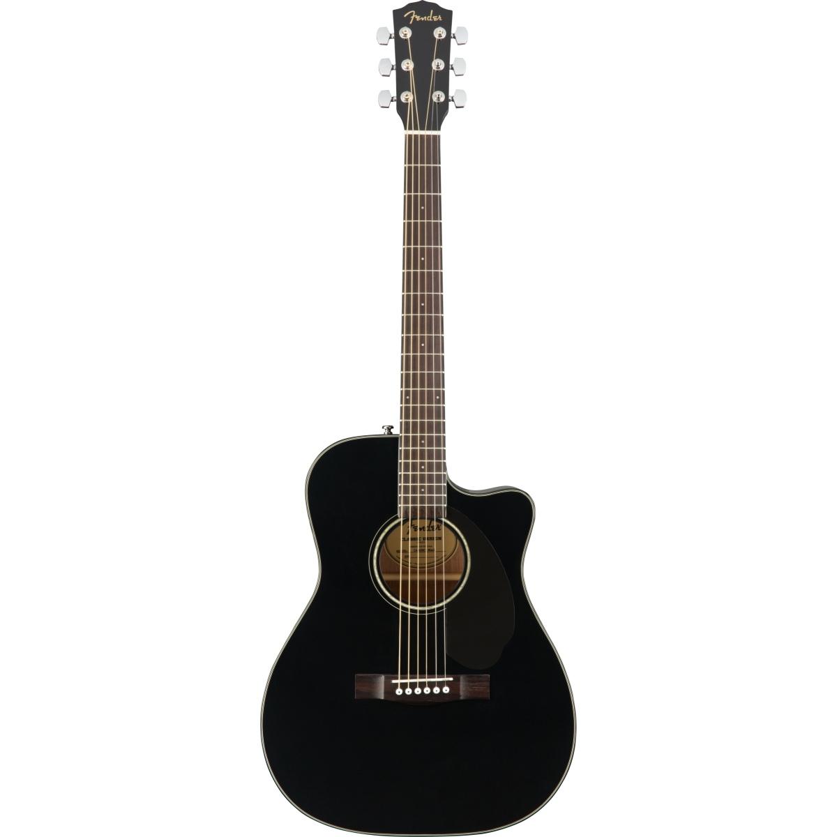 Fender cc60sce concert black chitarra acustica elettrificata