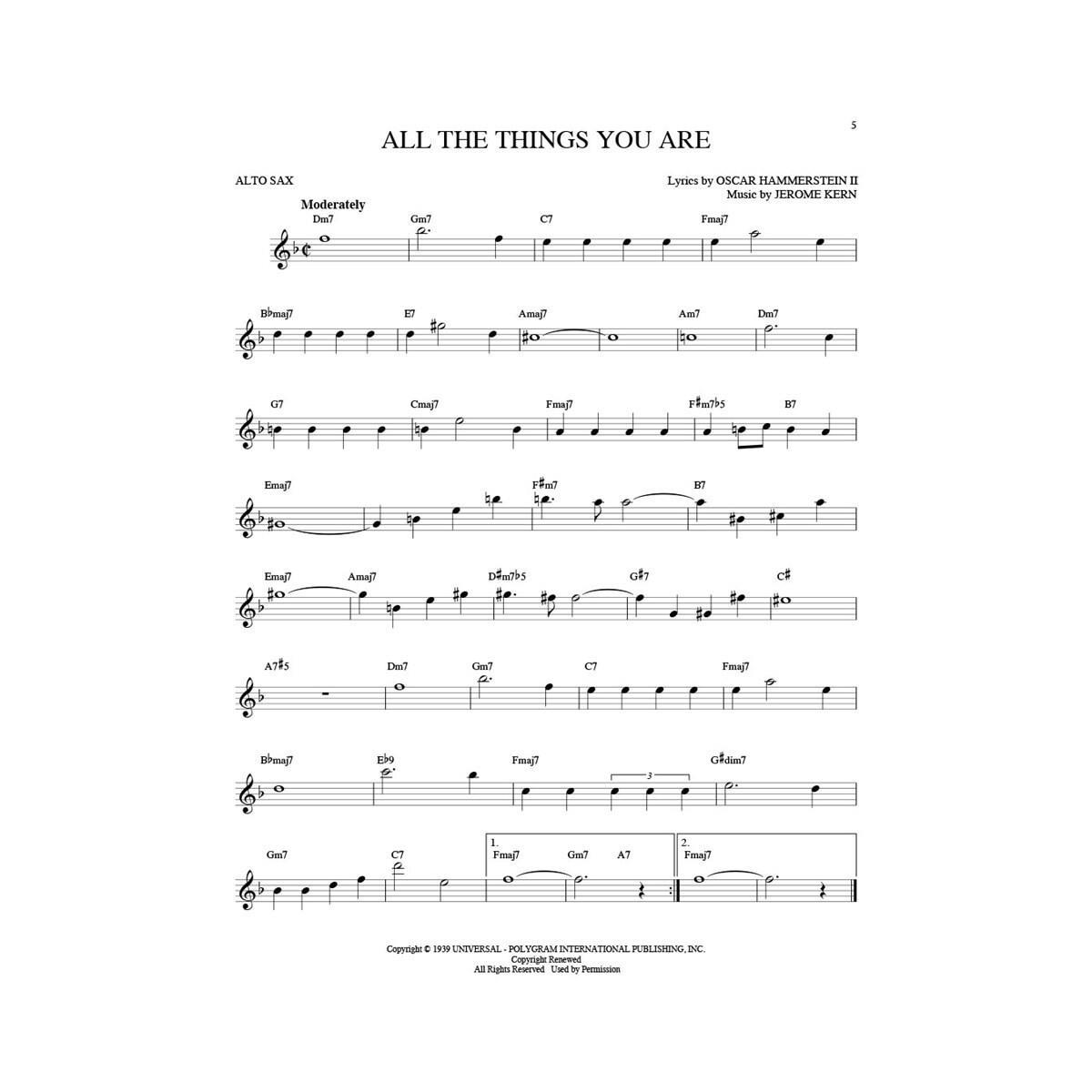 101 jazz songs per sax alto