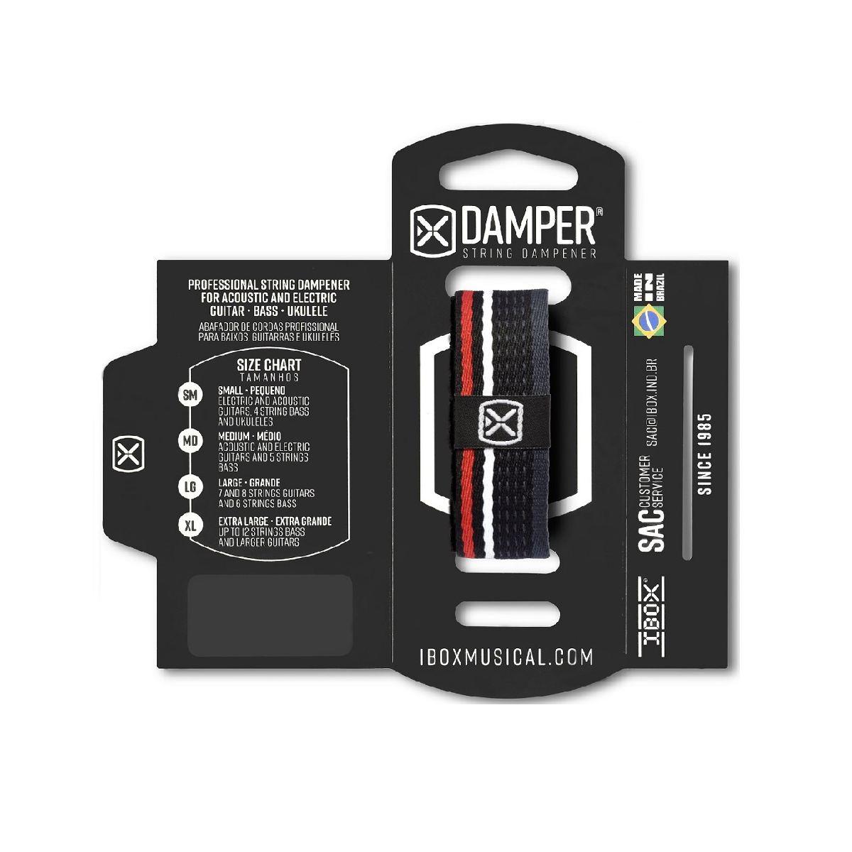 Ibox damper dk sm05 rwb damper ferma corde per chitarra e basso small