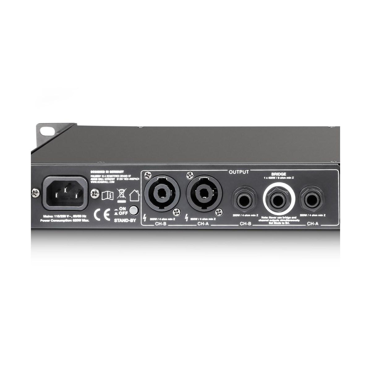 PALMER MACHT 402 - Finale di potenza stereo da 19" per chitarra