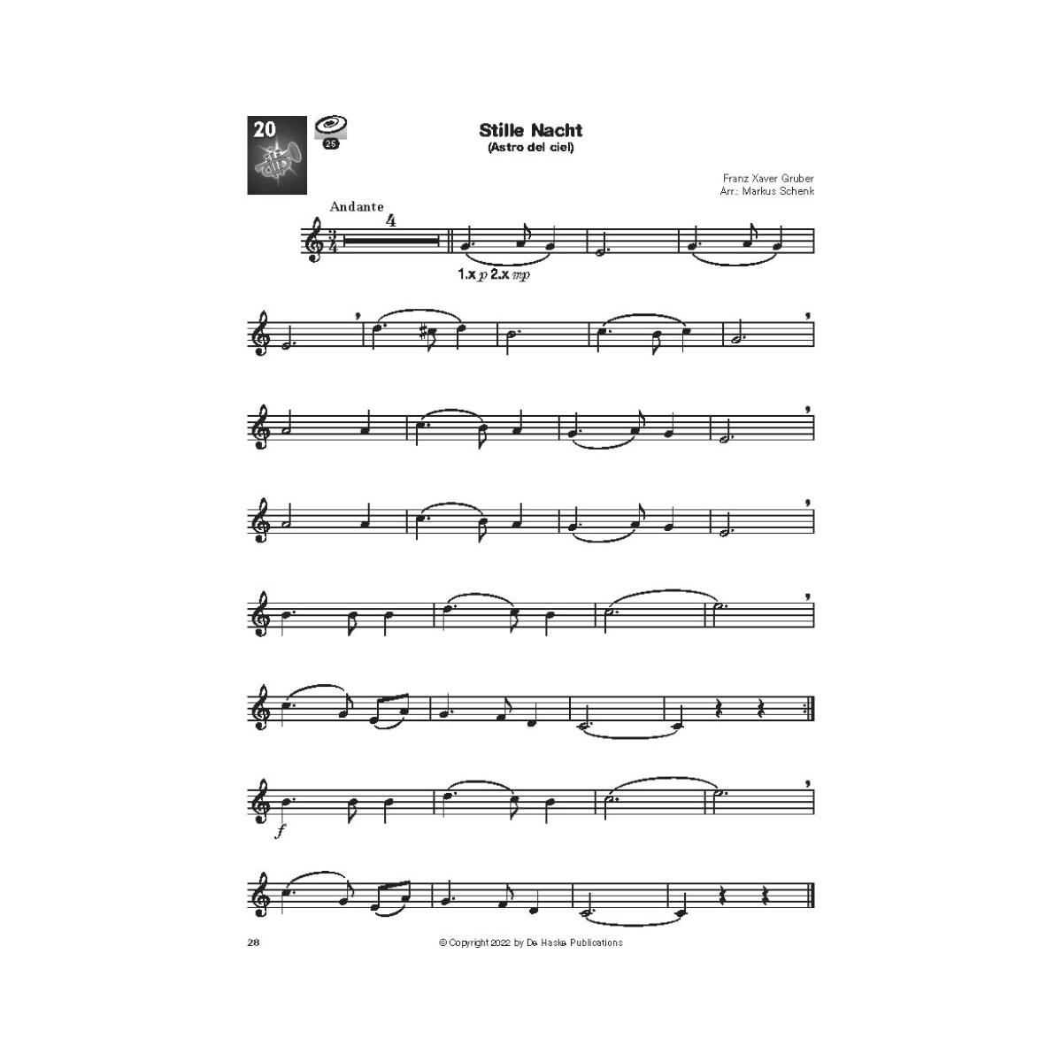 Ascolta, leggi & suona 1 - i canti di natale ( per tromba) + audio online