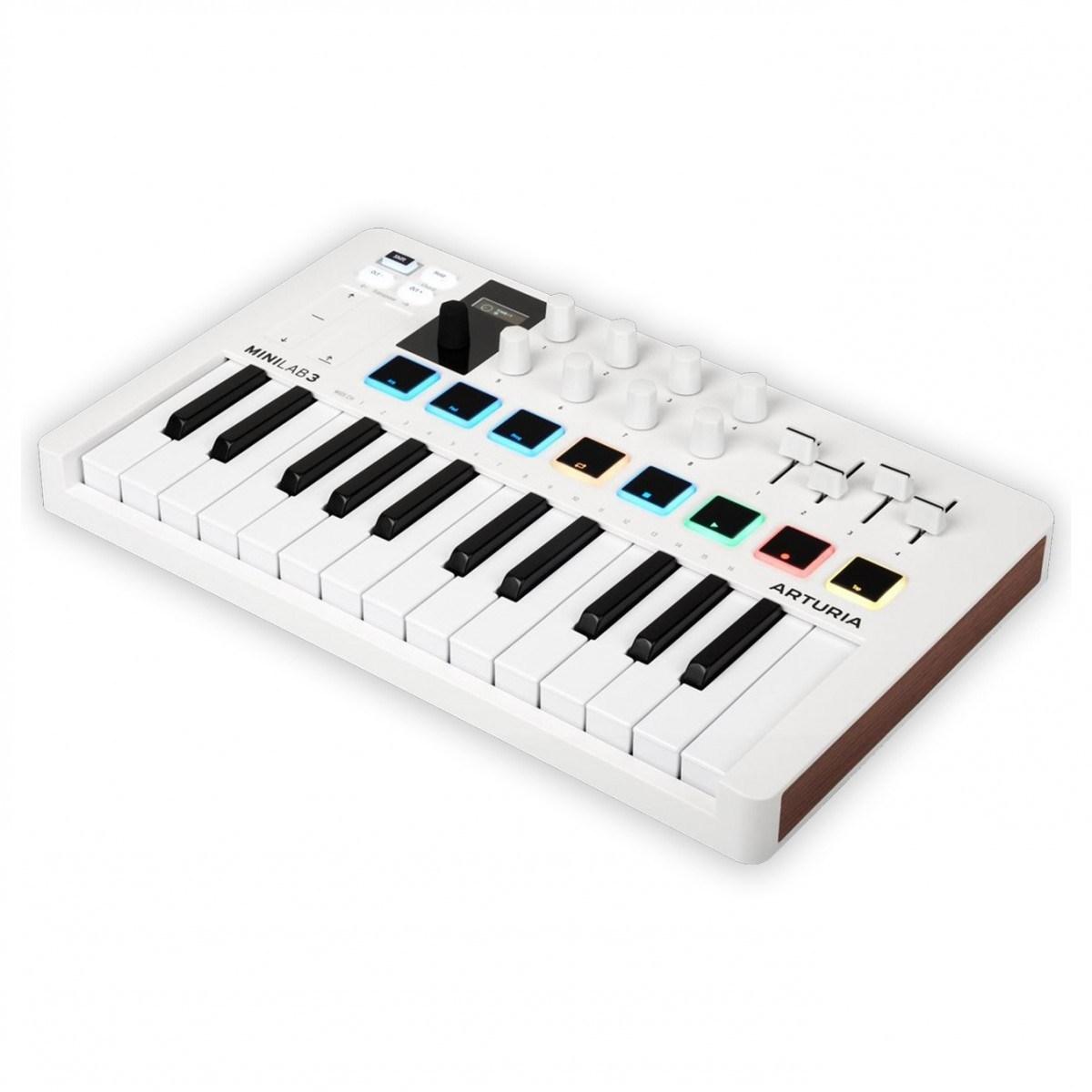 Arturia MiniLab 3 White Master Keyboard MIDI Controller 25 Tasti